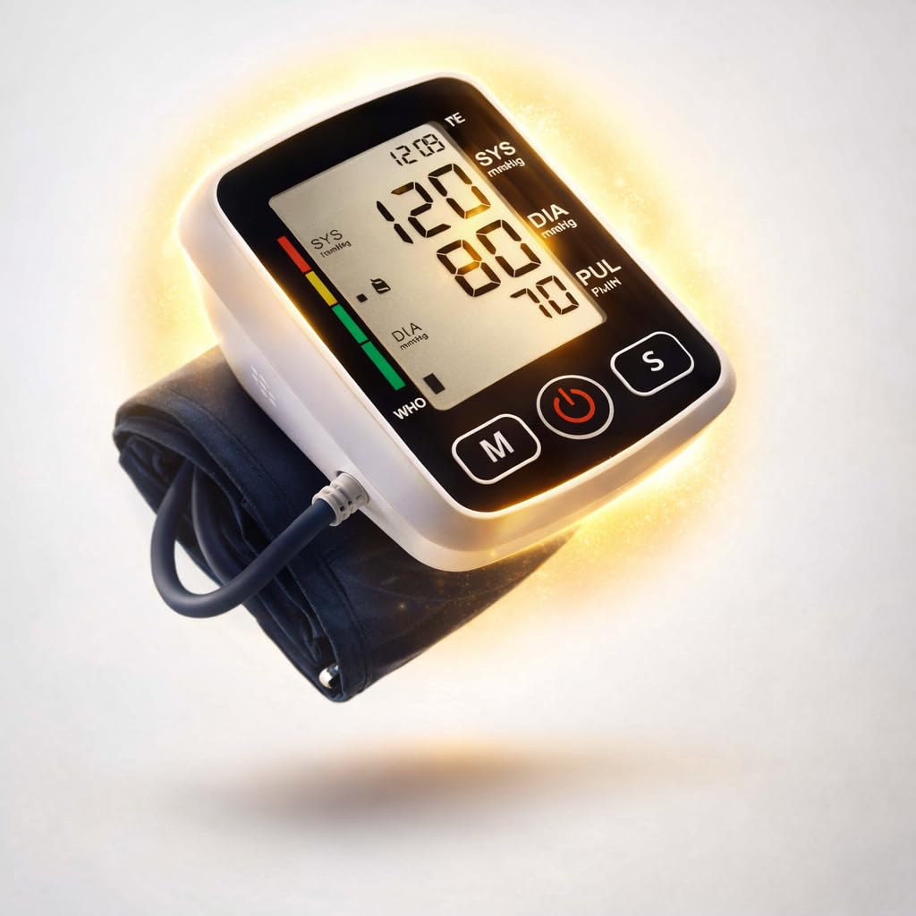 Tensiometro de Brazo | Medidor de Frecuencia Cardiaca y Pulso | Pantalla LCD, Facil de Leer el Resultado | Indicador Por Voz en Español | Memoria de Datos | Brazalete Ajustable 22-36 cms