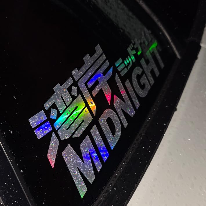 JDM Midnight Holographic Edition Vinyl Decal Sticker Racing Exhaust Drift Japanese 8x2.85 inch