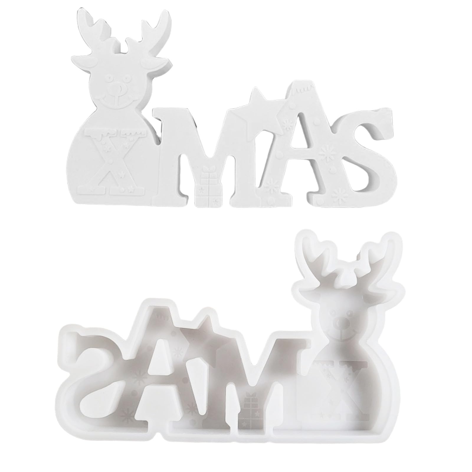 Kalttoy Christmas Deer Figurine Concrete Cement Silicone Molds Silicone Epoxy Resin for Stand Home Decoration Holiday Decoration