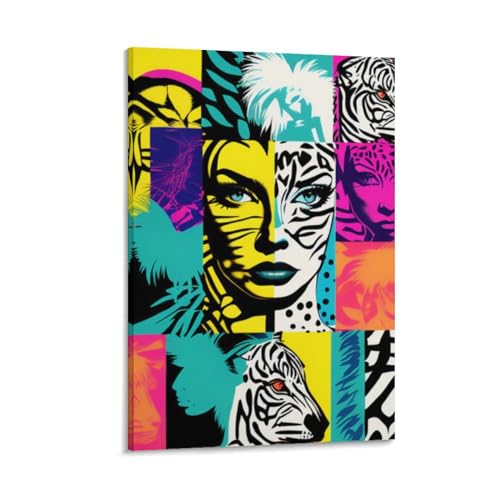 Decorazione da parete con immagini su tela accattivanti: bella Pop Art arte murale per idea di decorazione d'interni di casa o regalo per parenti e amici. Una meravigliosa tela con cornice da appendere in soggiorno, camera da letto o cucina, ufficio, hotel. La bellissima decorazione della parete dell'appartamento per qualsiasi stanza che desideri illuminare come la zona giorno, l'ufficio o la sala d'attesa.