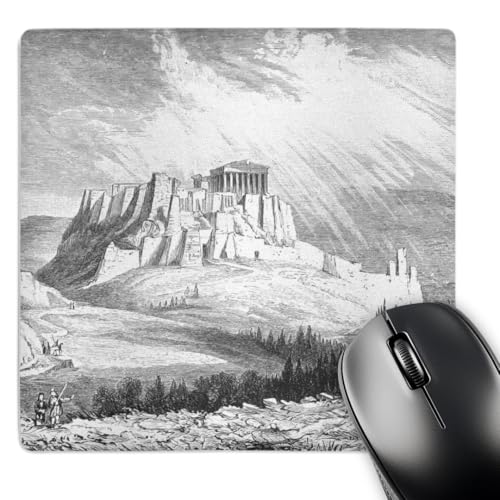 3dRose - Acropolis of Athens Greece Vintage Ancient Greek Parthenon Landmark - Mouse Pad - (mp-372659-1)