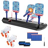 Electronic Shooting Target for Nerf Guns,Electric Scoring Auto Reset Target with Foam Dart Toy Gun, Shooting Digital 4 Targets, Ideal Gift Toys for 5,6,7,8,9,10+ Years Old Kids, Boys & Girls