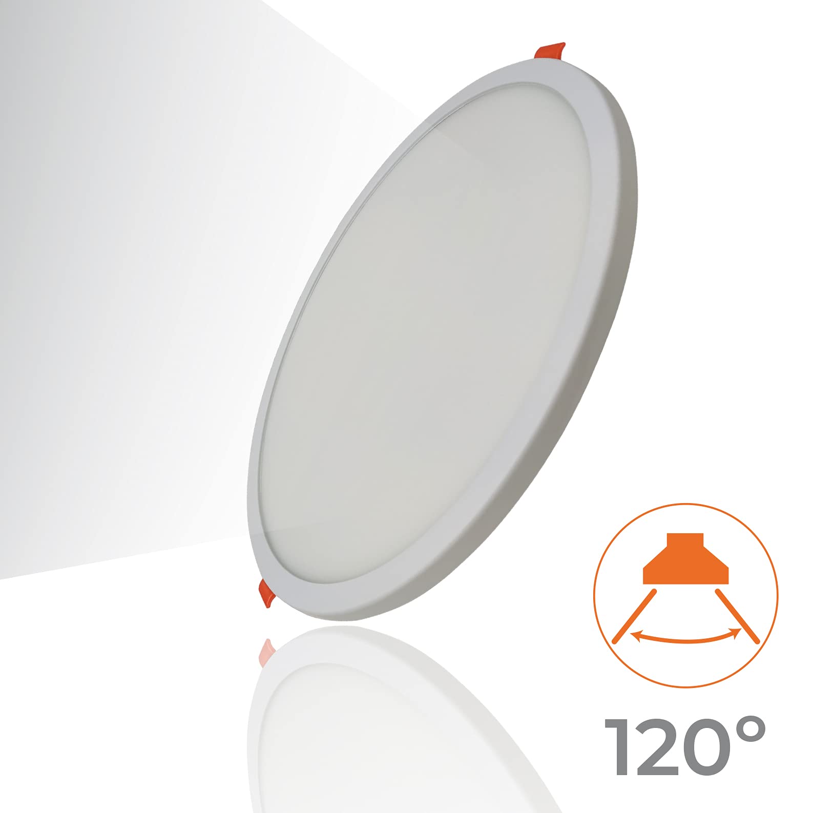 Panneau Led Encastrable Downlight Rond Plat 225Mm 20W, Cct (Sélecteur De Couleur Blanc Chaud