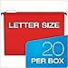 Pendaflex SureHook Extra Capacity Reinforced Hanging Folders, Letter Size, Assorted Colors, Total of 20 Folders per Box (6152X2 ASST)