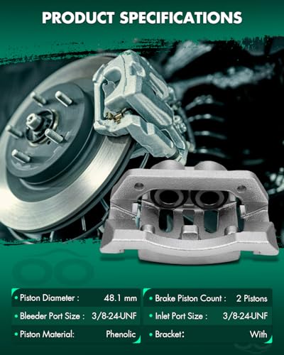Image of SCITOO Rear Right Brake Caliper With Bracket 18B5076 Compatible For Ford For F-250 Super Duty 2008-2012 For Ford For F-350 Super Duty 2008-2012