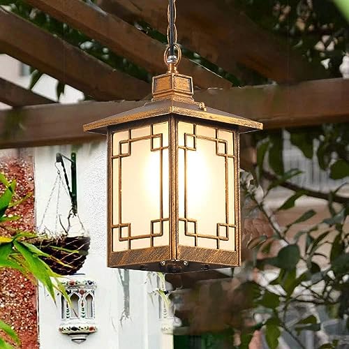 Lámpara colgante exterior E27 de aluminio retro regulable IP23 2
