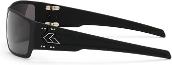 Gatorz Eyewear Specter Sunglasses Black Aluminum Frame/Black Logo Smoke Lens CNC-Machined Aluminum, Adjustable Fit Made in USA (GZ-08-031)