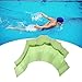 Aymzbd Webbed Hand Fins for Swimming, Palm Flippers, Swim Training Gear for Water Activities, Green L Men