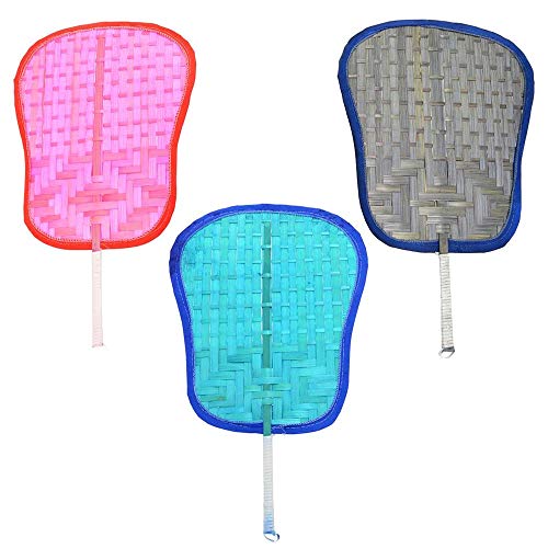 Pai Pai de Bambú hechos a mano 3 colores para BODA (Pack 12 unidades). Rafia, mimbre baratos económicos. Abanico boda, Pai Pai Boda