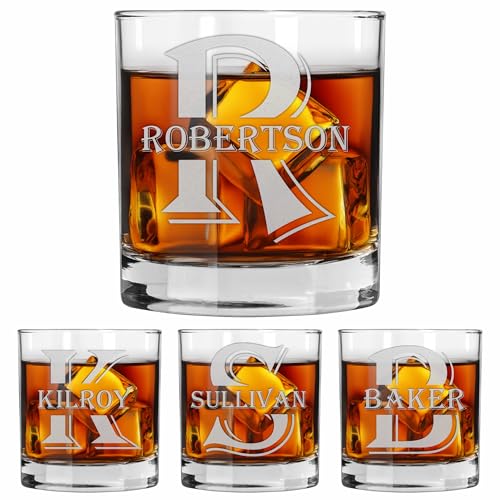 Custom Engraved Whiskey Glass - 11 oz Old Fashioned Tumbler - Per...