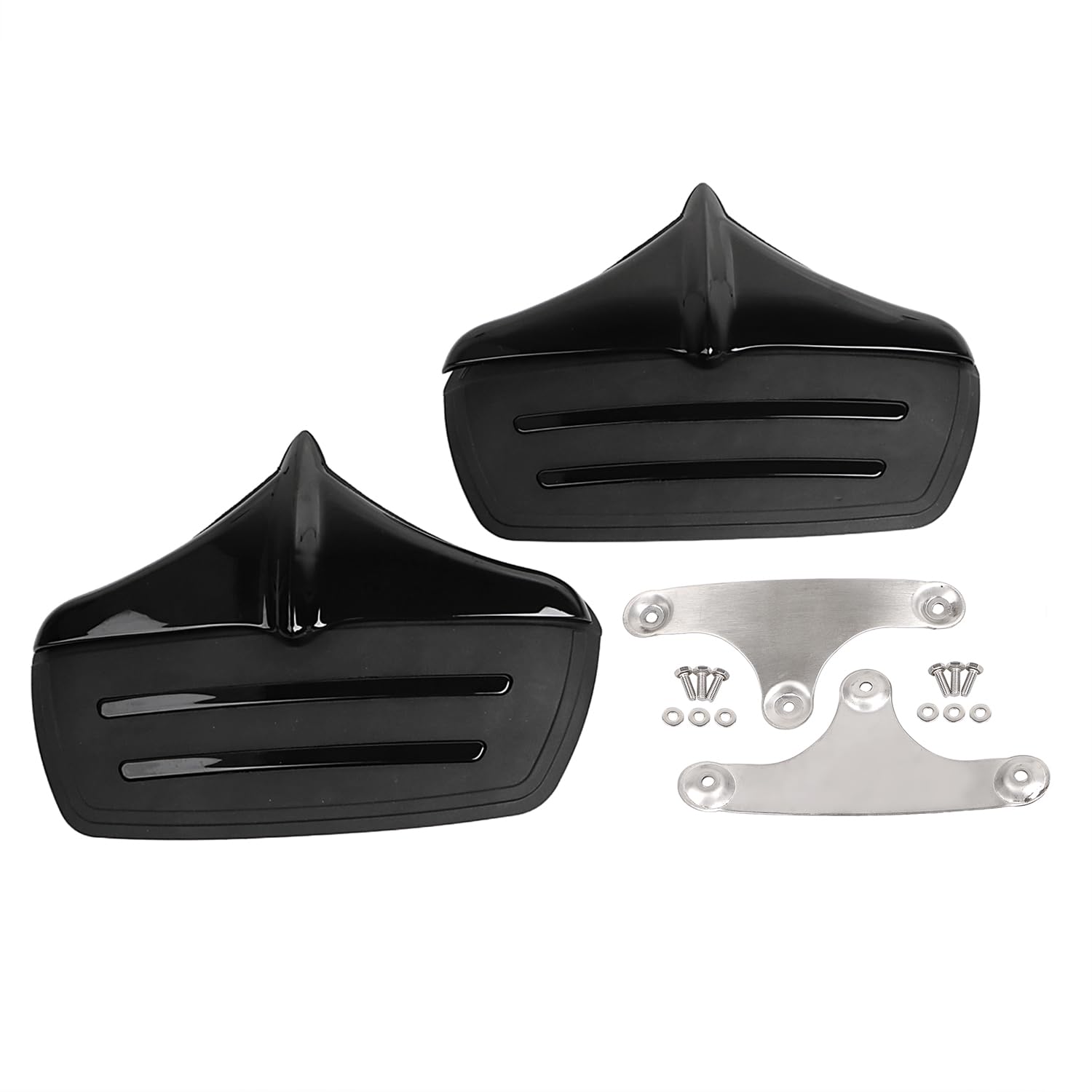 Black Rear Fender Mud Flaps Edge Tip Accents Trim for Harley Tri-Glide Ultra Classics FLHTCUTG 2011-2023 and FLHXXX Street Glide Trikes 2011
