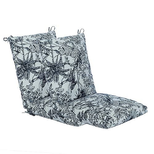 Makimoo Set of 2 Outdoor Dining Chair Cushions, Patio Seating Cushions, 38x18x4.5 inch, for Garden Patio Furniture (Jungle Leopard)