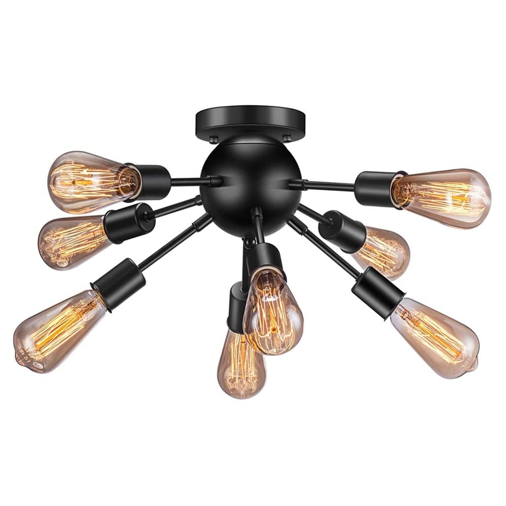Luminaires de plafond luxe noir antique pour salle à manger