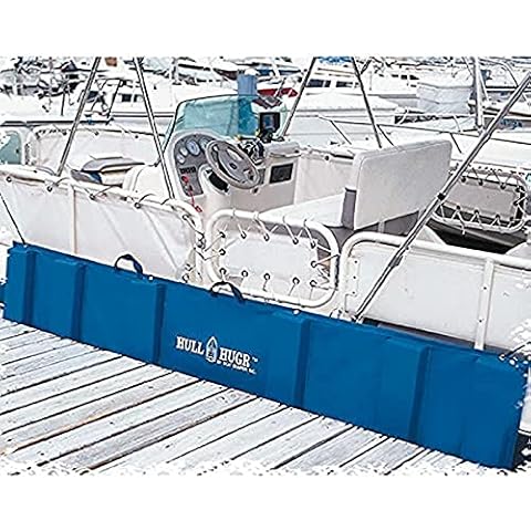 HULL HUGR Folding Boat Fender, Large, 9' x 26" x 24" - Blue Cover
