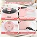Lazy Pot Noodle Electric Hot Pot, Lazy Pot, 1.5L Rapid Noodles Cooker with Dual Power, Non-Stick Frying Pan for Ramen, Pasta, Oatmeal & Eggs, Portable Cooking Pot for Dorm, Office, Travel, Gift, Pink