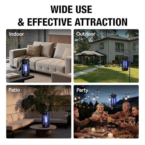 Image of BALDR Bug Zapper Outdoor Indoor, 20W Power & 4200V Instant Grid Mosquito Repellent, Coverage of 1 /2 Acre Fly Trap for Patio, Backyard, Home,2 Pack