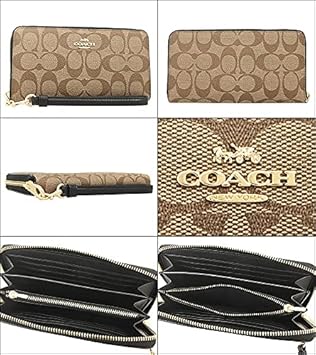 Amazon | [コーチ] 財布(長財布) FC4452 C4452 カーキ×ブラック