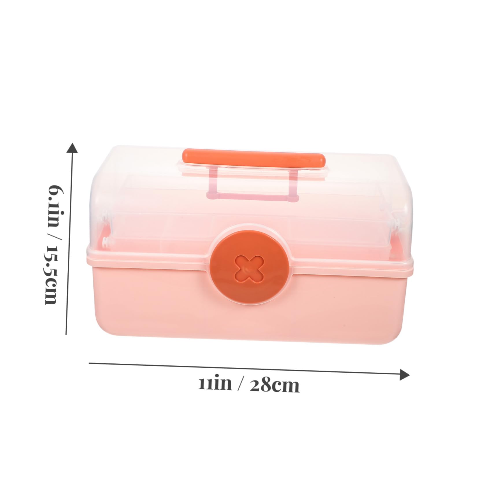 Multifunktionaler Haarschmuck Organizer aus Kunststoff Mehrlagiger Aufbewahrungsbehälter Rosa mit Fächern für Mädchen Haargummi und Haarspangen Schmuckbox für Kinderzimmer