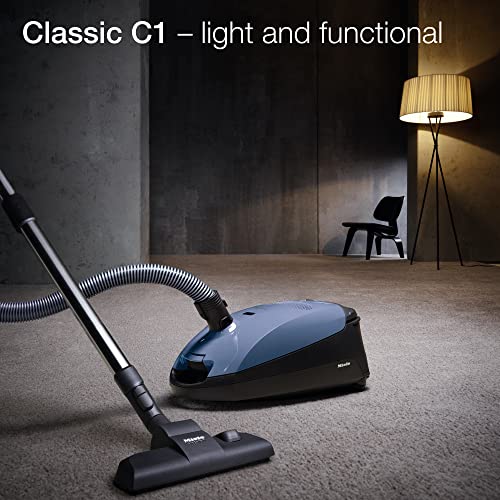 Miele-12029900-Classic-C1-Junior-Bagged-Cylinder-Vacuum-Cleaner-with-High-Suction-Power-Universal-Floorhead-Lightweight-Design-Tech-Blue