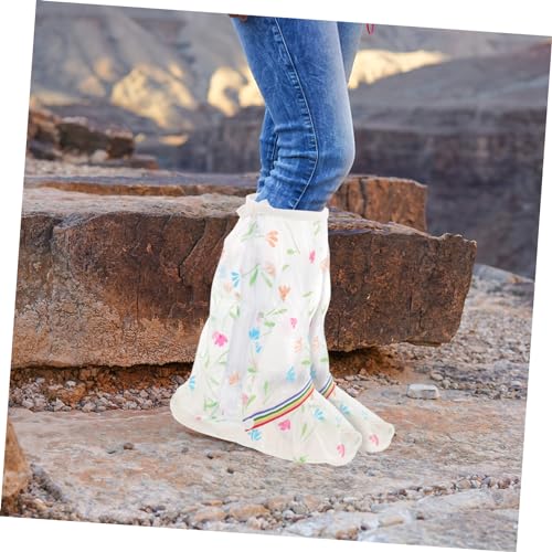 POPETPOP 1 par de cubiertas reutilizables para zapatos, protectores antideslizantes impermeables para actividades al aire libre, material fácil de limpiar miniatura 7
