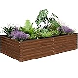 SnugNiture Galvanized Raised Garden Bed 8x4x2FT Outdoor...