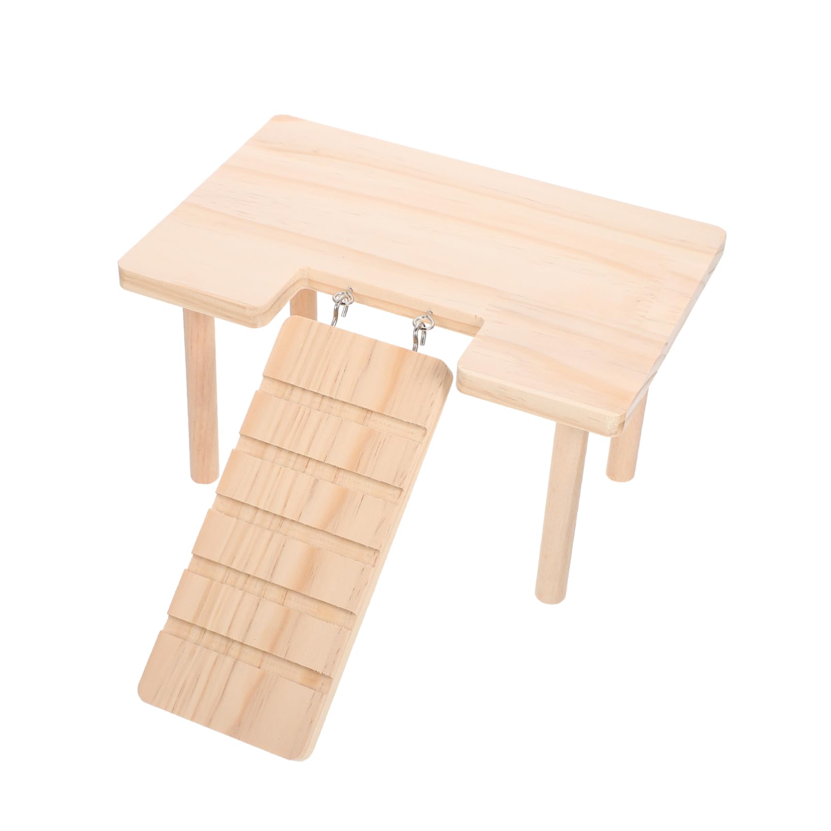 HEMOTON Decorative Wooden Guinea Pig Ramp Wear Platform with Easy Hanging Design for Pet Exercise and Entertainment and Cage