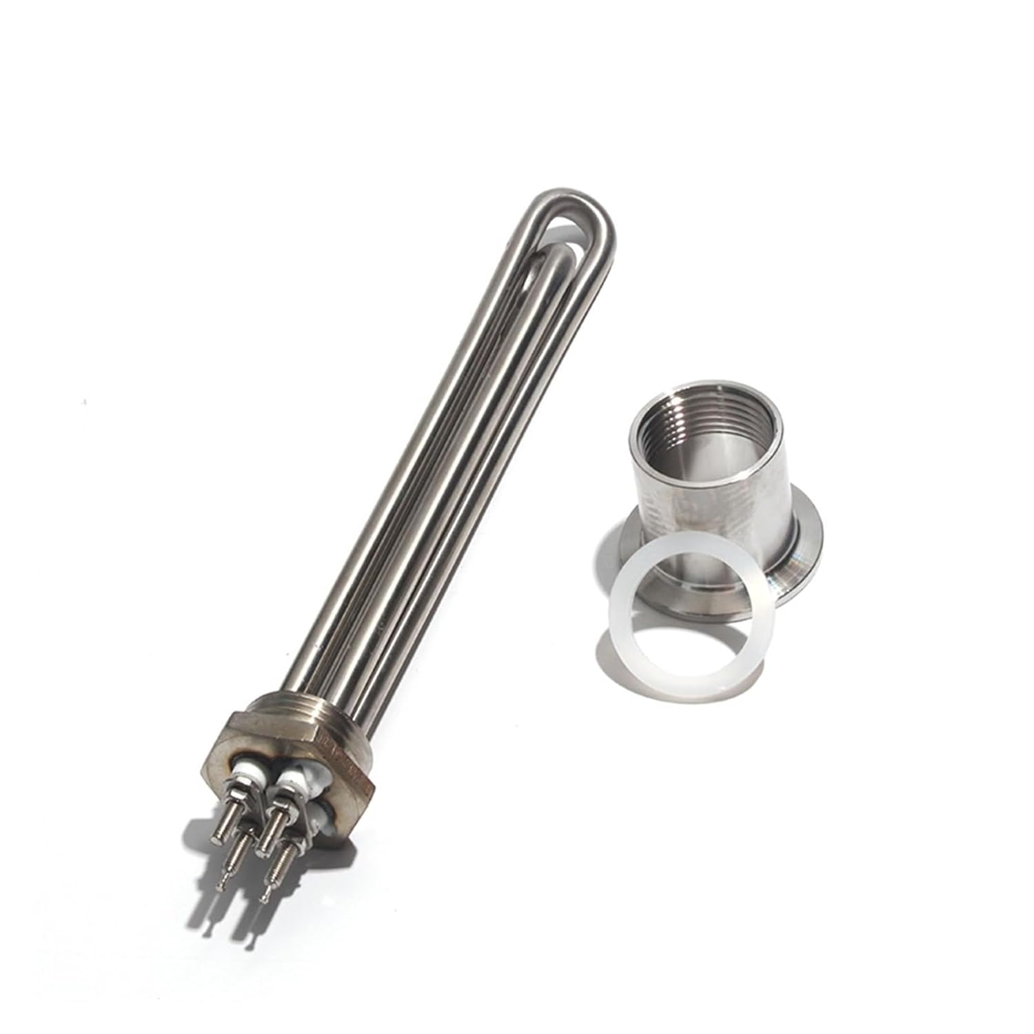 24V 36V 48V Water Immersion Heater Low Voltage G1 1/4" DN25 1Inch Thread Induction Heating Tube 304SUS 300W-1.5KW