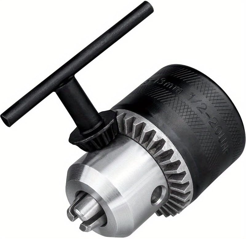 1/2-Inch Drill Chuck with Key 1.5-13mm Drill Press Chuck Replacement 12-20UNF Mount for Impact Driver Power Drill