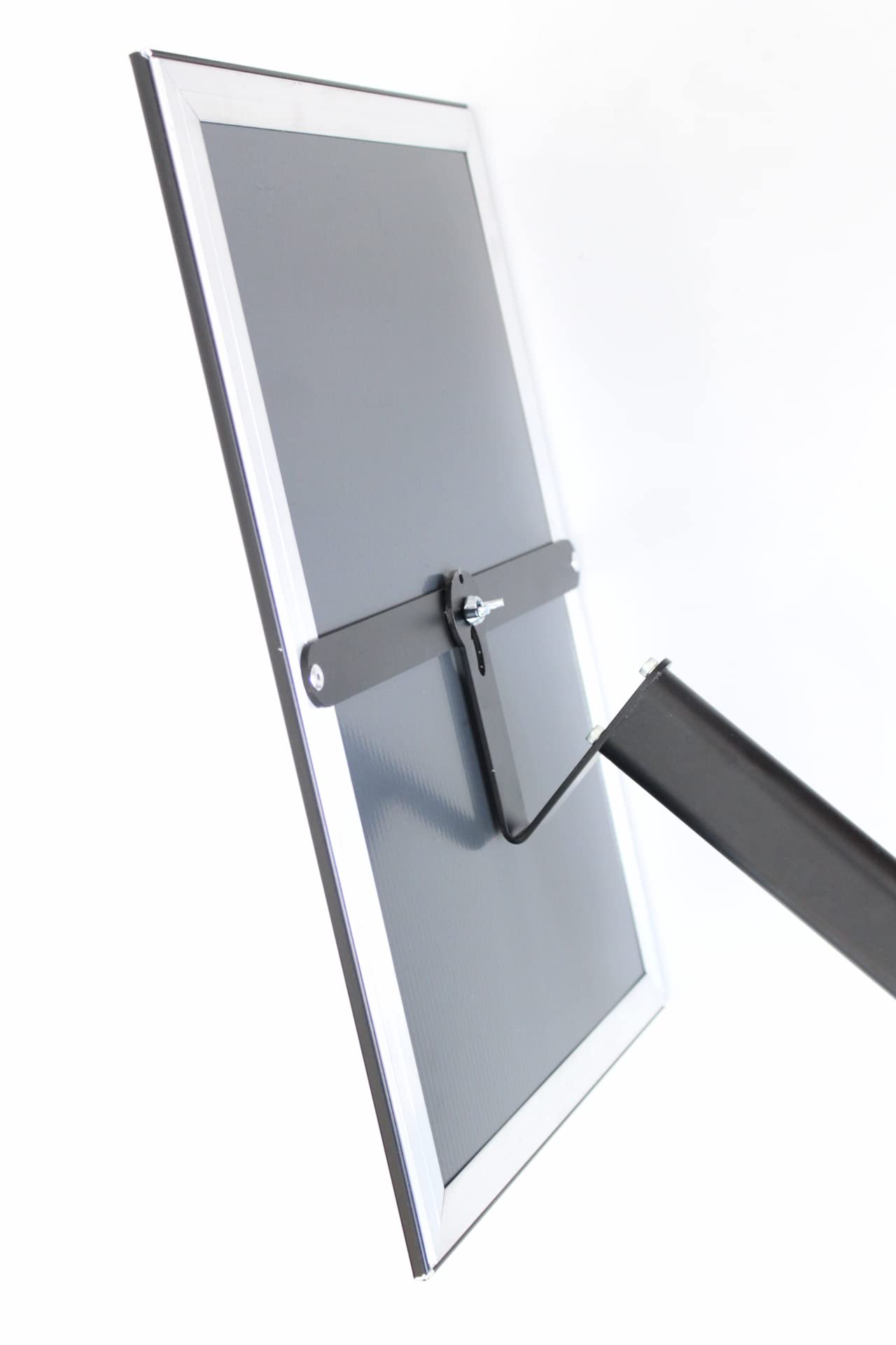 Soporte para información, DIN A4, color negro (210 x 297 mm), soporte para carteles de aluminio, soporte para información horizontal y vertical, expositor publicitario