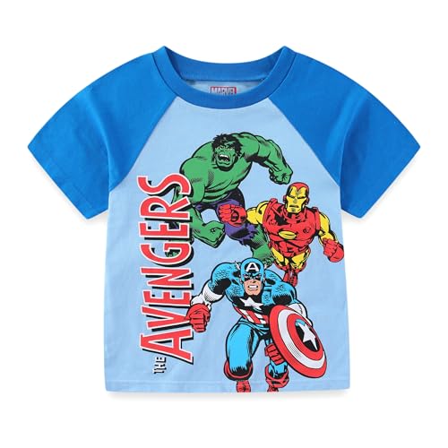 Image of Marvel Avengers Boys Short Sleeve T-Shirt and French Terry Shorts Set for Toddler and Big Kids