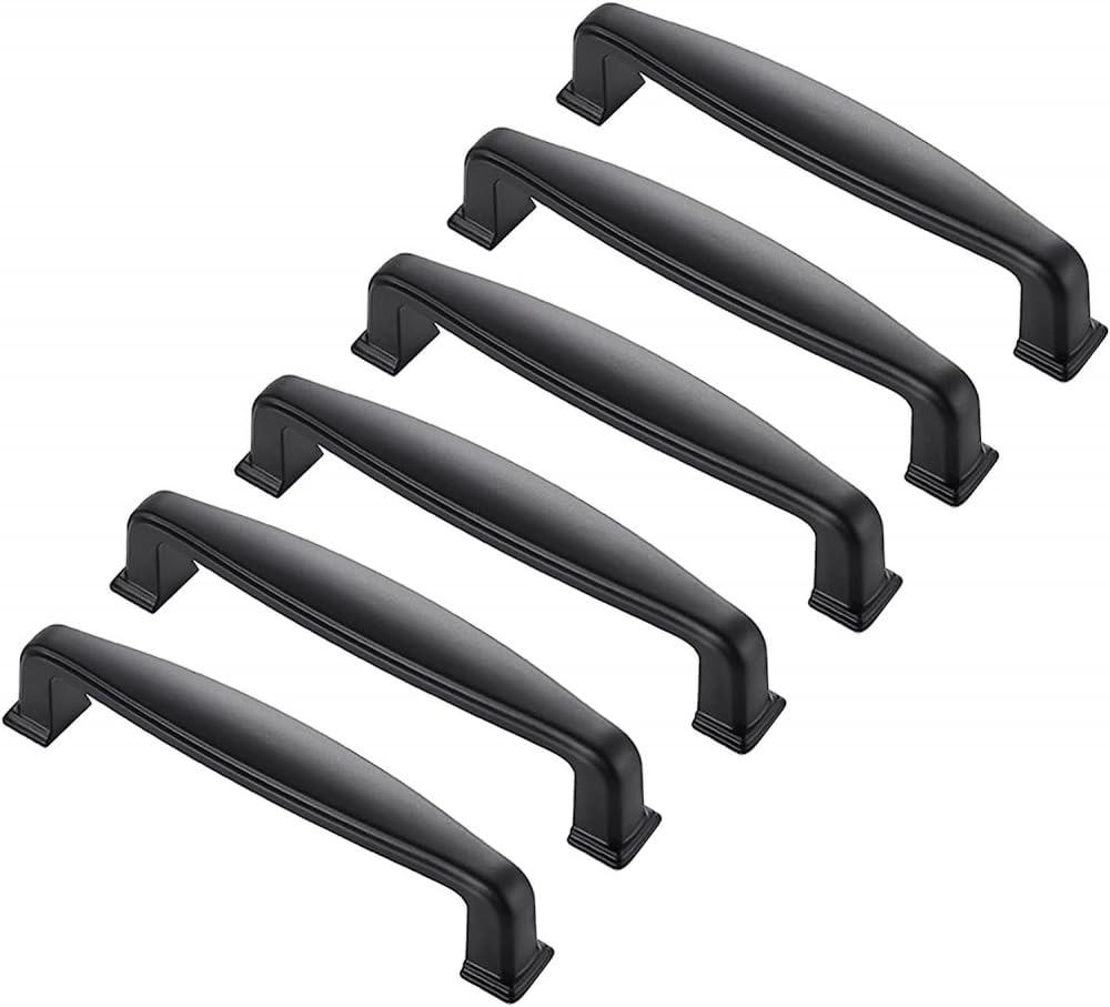 Manijas para puertas de cocina: aleación de aluminio y tornillos en un pack de 6 unidades