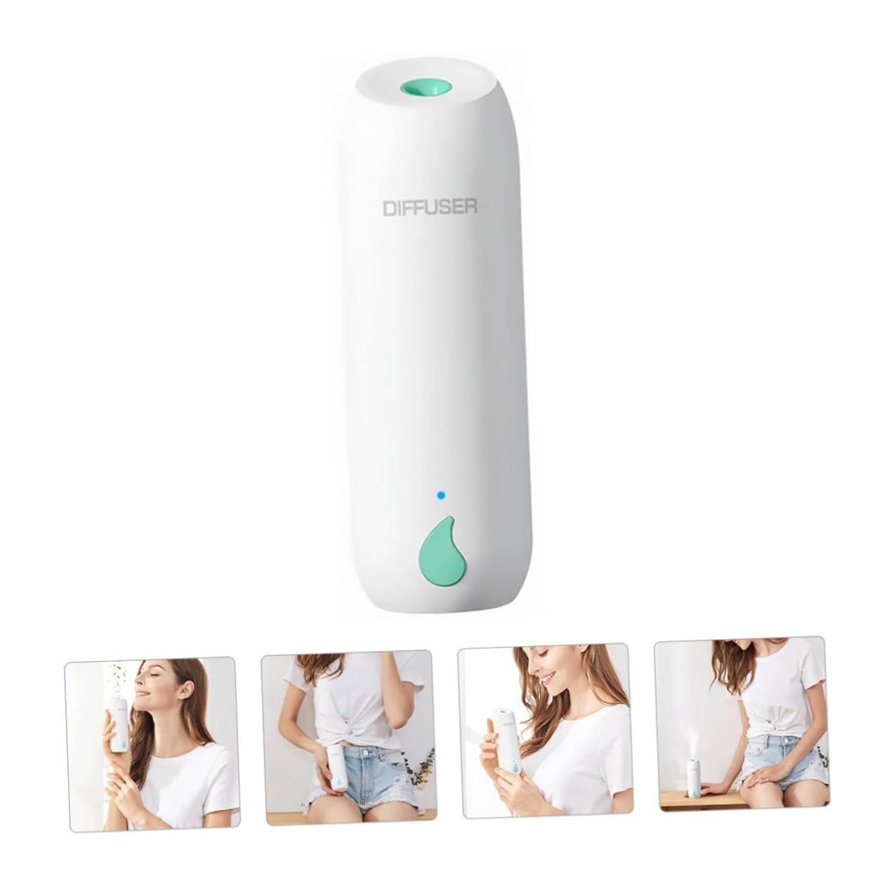 FOMIYES Diffusore di Aromi Automatico e Umidificatore per Aromaterapia Domestica, Silenzioso e Compatto, Rinfrescante per Aria, per Ufficio, Camera da Letto e Studio