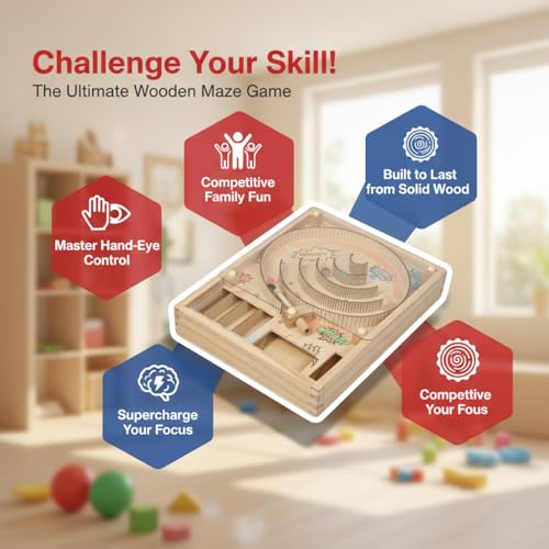 Family & Party Fun Pinball Table -Beigewith Colorful Balls, Portable Home & Birthday Parties, and Social Gatherings, Party Game Board | Playful Design | Durable Game Board, Pinball Machine - Thumbnail 7