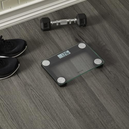 Taylor Digital Bathroom Scale for Body Weight, Large 9.7 x 6.7 Inch Clear Glass Platform, 400 lb Capacity, 2.4 Inch Display, Stainless Steel Accents, Includes Canvas Travel Bag by Taylor - Used condition - Image 6