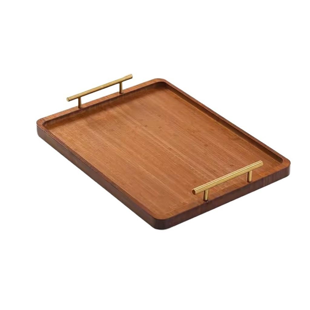 Bandejas Servir Comida Bandeja Rectangular for el hogar, Bandeja de té la Tarde, for Aperitivos, cafetería, Restaurante, con asa Mesa Cama