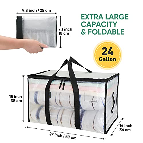 image for BALEINE 6-Pack Oversized Moving Bags with Reinforced Handles, Heavy-Du