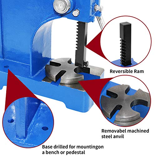 Pnbo Manual Arbor Press 0.5 Ton,Heavy Duty Cast Iron Desktop Punch Press Machine, For Riveting Punching Holes #TOP3