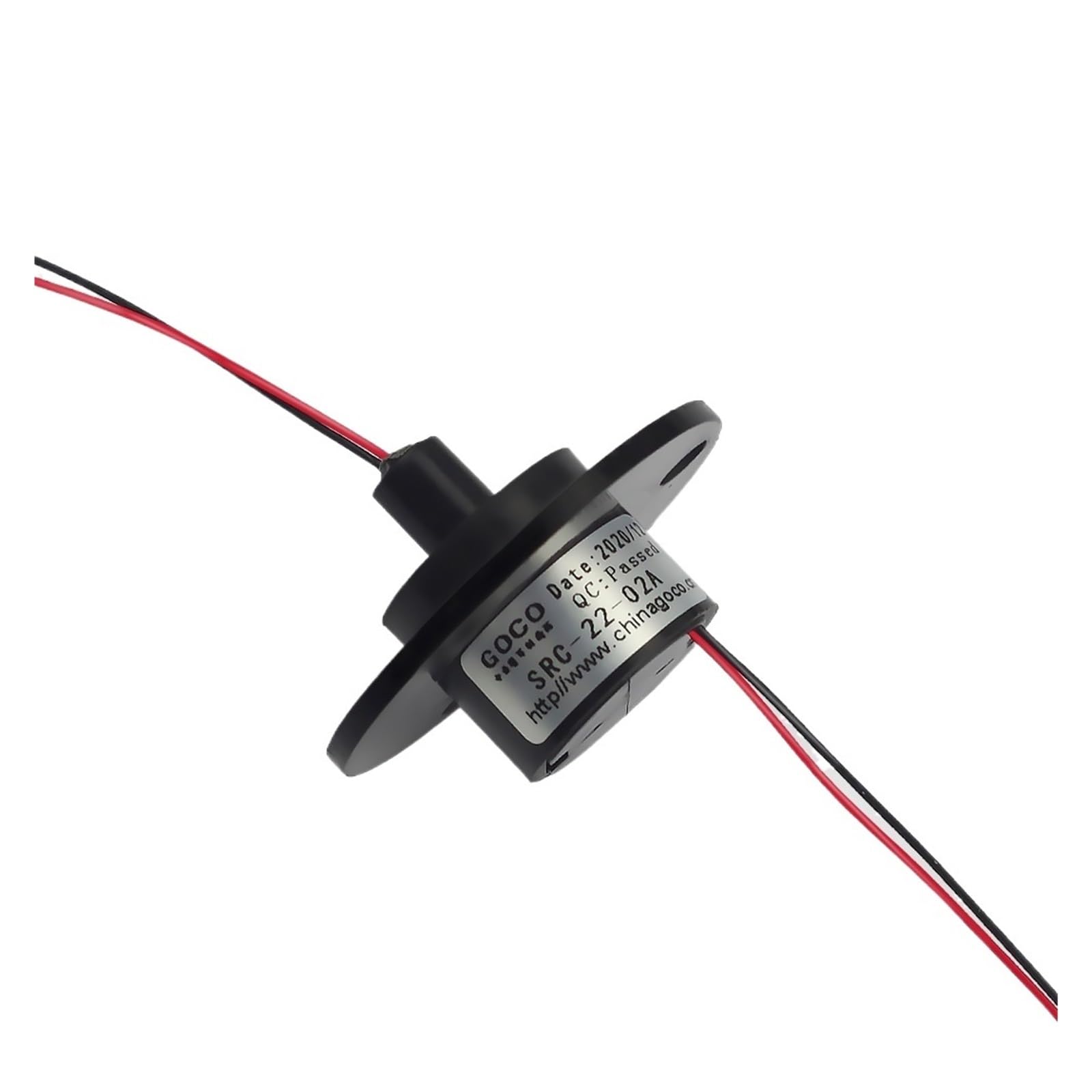 Bague collectrice brosse en carbone 2 voies 2A pour connecteur rotatif de 22mm