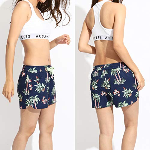 Image of Womens Swim Shorts UPF50+ Board Shorts Quick Dry Beach Shorts Drawstring Sports Summer Bottom
