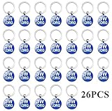 PHAETON 26PCS Round JW.ORG Key Chain Jehovah Witness Key Ring Key Holder Jehovah's Witnesses Accessory