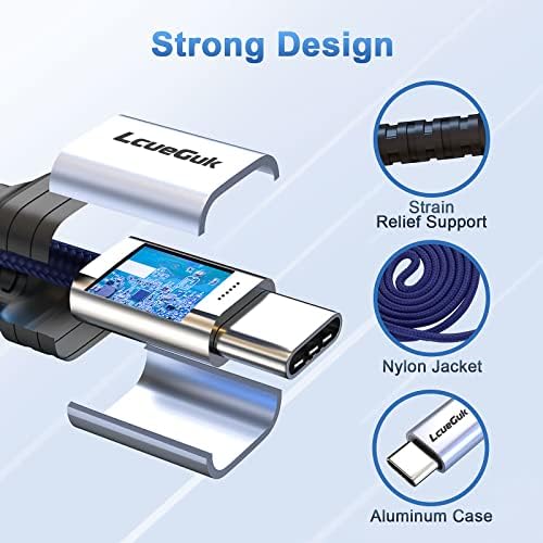 LcueGuk USB C to 3.5mm Headphone Aux Cable, 3-in-1 USB Type C Headphone Adapter and 3.5mm Audio Jack Car Stereo Hi-Fi DAC Cable for Samsung Galaxy S22 S21 S20 Plus/Ultra, Oneplus, lPad Pro, MacBook