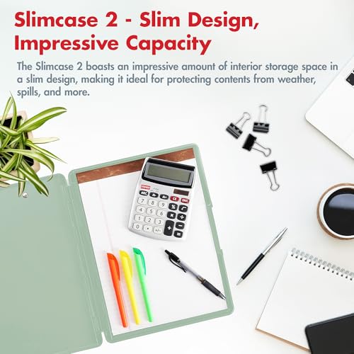 Prancheta Dexas Slimcase 2 com abertura lateral, 31,75 x 24 cm, verde/ouro rosa