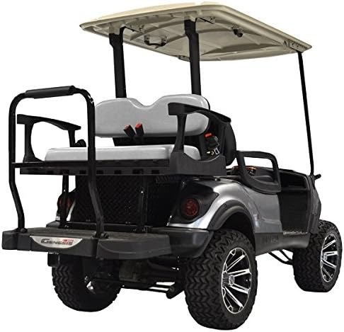 Madjax Rear Flip Seat FITS Yamaha Drive2 2017-up Genesis 300 Aluminum with Standard Stone Grey CushionsTHE Golf CART is NOT Included