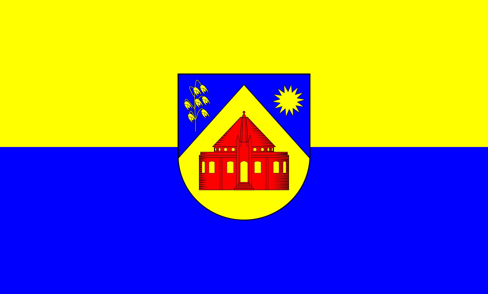 Drapeau Bothkamp 90x150cm de 1.35m² grand format paysage pour mât