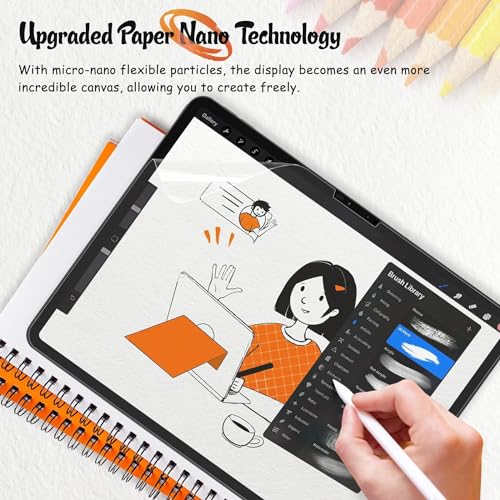 Image of Mizi (2Pack Paperfeel Screen Protector for iPad Pro 13 inch 2024 (M4) / iPad Air 13 inch 2024 (M2), Case Friendly Scratch Resistant HD Clarity, Apple Pencil Pro & Face ID Compatible