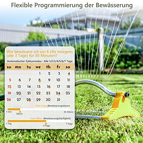 Bewässerungscomputer Diivoo mit 2 Ausgängen und Wasser-Zeitschaltuhr