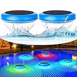 Floating Pool Lights,Solar Pool Lights with RGB Color Changing Waterproof Solar pood Lights for...
