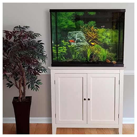 Finomenal Aquarium Stand with solid wood frame and no flimsy particle board. Ideal for your long 20 gallon aquariums or 29 gallon aquarium stand. Fits up to 37 gallon aquarium tank!