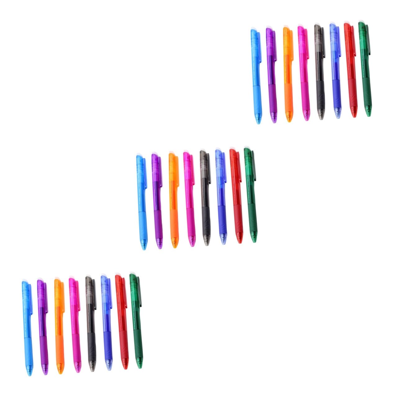 DOITOOL 24 Piezas Bolígrafos Gel Borrables Colores de Unidades para Estudiantes Escritura y Punta Fina para Oficina y Estudio