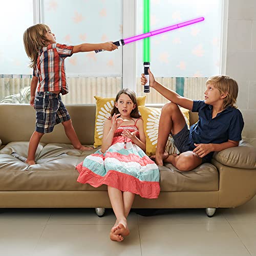 image for OSDUE Light Up Saber with Sound, 7 Colors Retractable Lightsaber for K